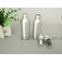 Botella cosmética de aluminio de 200ml Silver Packagign con la bomba de aerosol (PPC-ACB-062)